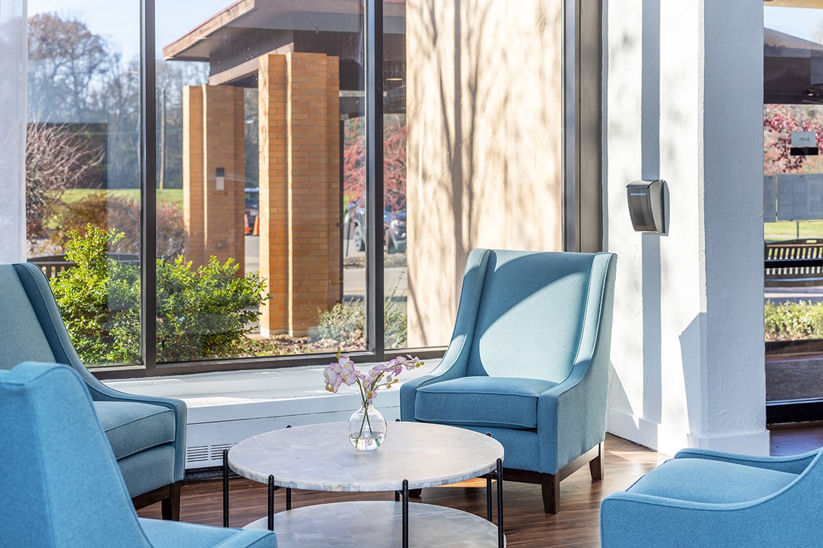 Front lobby of the Norwood Towers facility