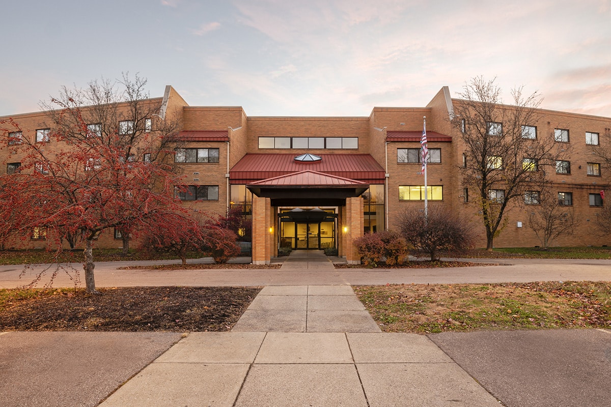 Front of the Norwood Towers facility
